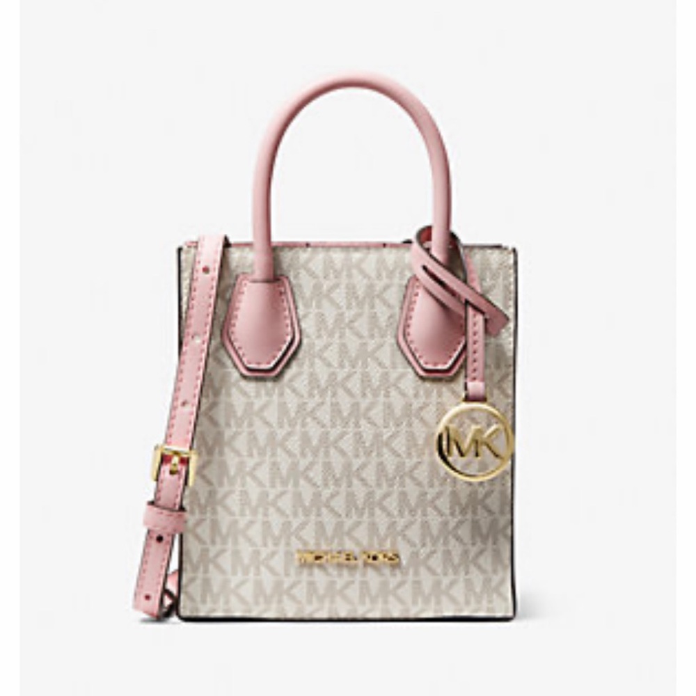 Michael Kors Mercer Extra-Small Logo And Leather Crossbody Bag